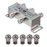 ТВ делитель Rexant (05-6103-01) 4 F-выхода +5 F-разъемов ТВ делитель Rexant (05-6103-01) 4 F-выхода +5 F-разъемов