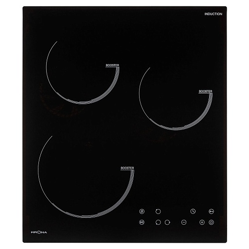 Варочная панель индукционная Krona Presto 45 3 конфорки черная Варочная панель индукционная Krona Presto 45 3 конфорки черная