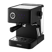 Кофеварка рожковая Kitfort КТ-7124 черная/серебро Кофеварка рожковая Kitfort КТ-7124 черная/серебро