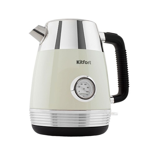 Электрический чайник Kitfort КТ-633-3 1,7 л бежевый/хром