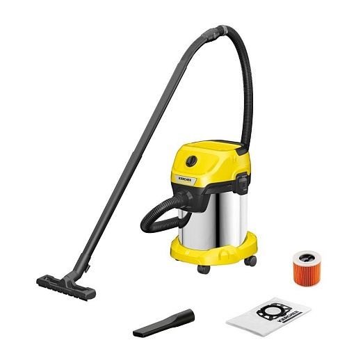 Пылесос строительный электрический Karcher WD 3 S V-17/4/20 (1.628-135.0) 1000 Вт 17 л