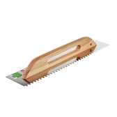 Гладилка зубчатая Wenzo 580х130 мм зуб 8х8 мм для клея с деревянной ручкой Гладилка зубчатая Wenzo 580х130 мм зуб 8х8 мм для клея с деревянной ручкой