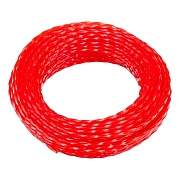 Леска для триммера МТХ витой квадрат 2 мм х 15 м красная (96866)