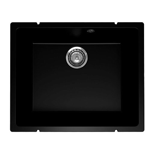 Мойка для кухни Ulgran Underground 55х45х22 см встраиваемая с сифоном кварц уголь