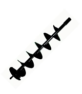 Шнек 150х550 мм для мотобура CHAMPION