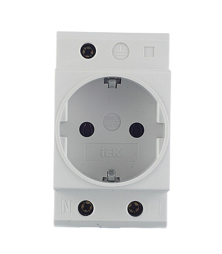 Розетка щитовая модульная IEK 220 В 16 А (MRD10-16/2160/2153)