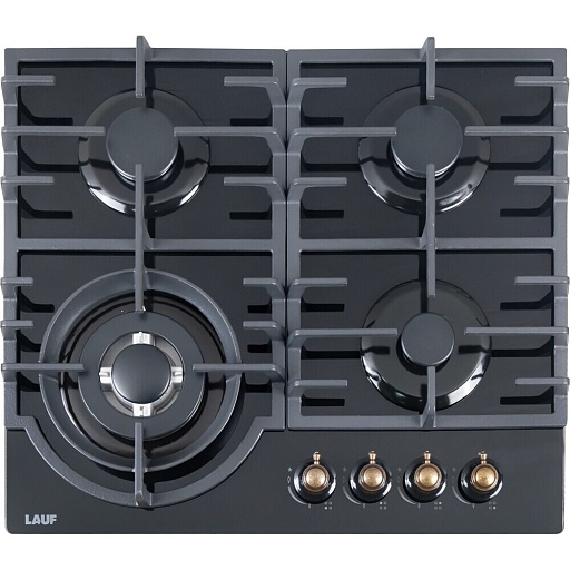 Варочная панель газовая Lauf PG-619BL classic 4 конфорки черная