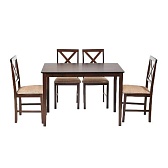 Обеденная группа темный орех стол и 4 стула Hudson Dining Set (13691) Обеденная группа темный орех стол и 4 стула Hudson Dining Set (13691)
