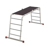 Лестница алюминиевая трансформер четырехсекционная 4 ступени Новая высота NV3332 профессиональная Лестница алюминиевая трансформер четырехсекционная 4 ступени Новая высота NV3332 профессиональная