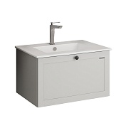 Комплект тумба с раковиной Comforty Моа 70 см подвесная серый шелк (00-00021664CF)