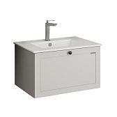 Комплект тумба с раковиной Comforty Моа 70 см подвесная серый шелк (00-00021664CF) Комплект тумба с раковиной Comforty Моа 70 см подвесная серый шелк (00-00021664CF)