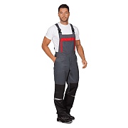 Костюм мужской защитный ГК Спецобъединение КМ-10 44-46 рост 170-176 см серо-красный/черный