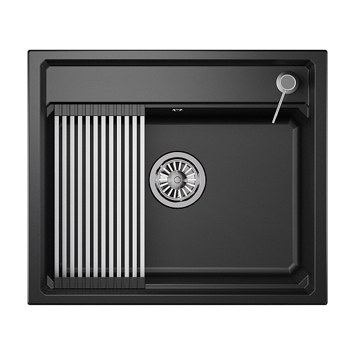 Мойка для кухни Granula Kitchen Space 60х51х24,5 см с ролл-матом и дозатором кварц Щварц (6003, ШВАРЦ) Мойка для кухни Granula Kitchen Space 60х51х24,5 см с ролл-матом и дозатором кварц Щварц (6003, ШВАРЦ)