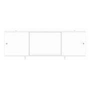 Экран для ванны Метакам Bravo ПВХ 168х60 см белый раздвижной (ЭПN_015506)