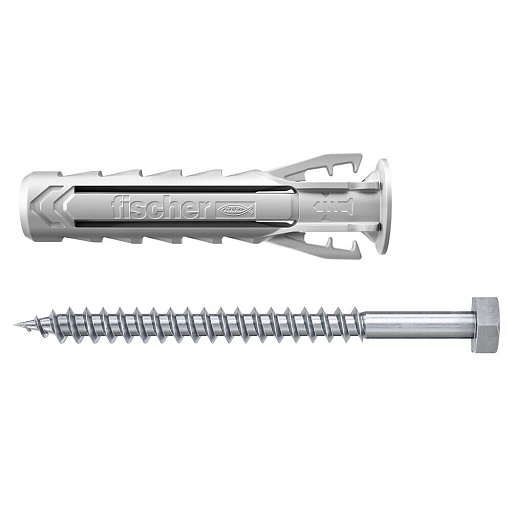 Дюбель распорный Fischer SX PLUS 12x60 мм нейлон с шурупом (2 шт.) Дюбель распорный Fischer SX PLUS 12x60 мм нейлон с шурупом (2 шт.)