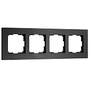Рамка Werkel AluMax четырехместная алюминий черный (a066332)