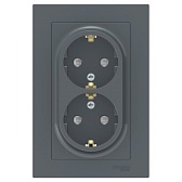 Розетка Systeme Electric AtlasDesign встраиваемая грифель со шторками (ATN000726)