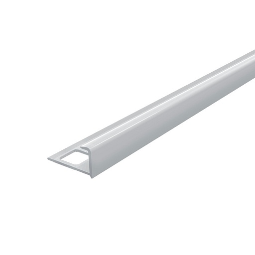 Профиль ПВХ для кафельной плитки наружный 8 мм 2,7 м светло-серый глянец