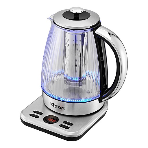 Электрический чайник Kitfort КТ-6711 1,7 л с регулировкой температуры серый