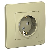 Розетка Systeme Electric Blanca встраиваемая бежевая со шторками (BLNRS001117) Розетка Systeme Electric Blanca встраиваемая бежевая со шторками (BLNRS001117)