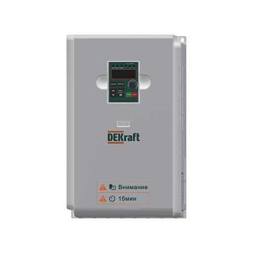 Преобразователь частоты Dekraft DEKV060 3P 26А 440 В на DIN-рейку (DEKV060G011T4B) Преобразователь частоты Dekraft DEKV060 3P 26А 440 В на DIN-рейку (DEKV060G011T4B)