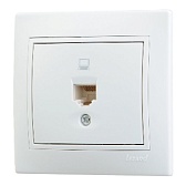 Розетка компьютерная с рамкой Lezard MIRA 701-0202-139 скрытая установка белый Розетка компьютерная с рамкой Lezard MIRA 701-0202-139 скрытая установка белый