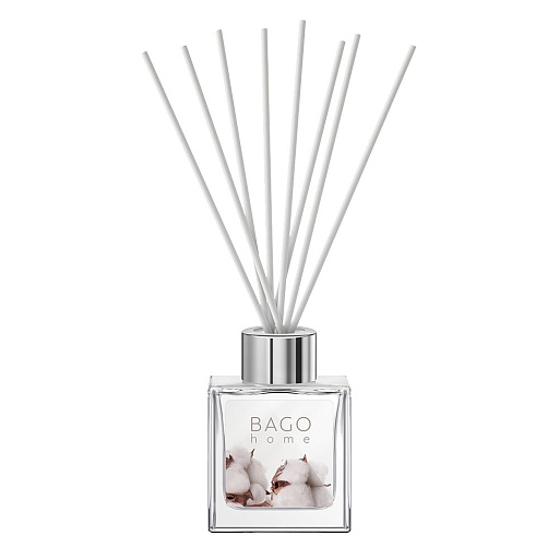 Аромадиффузор с палочками Bago home Свежий хлопок 100 мл