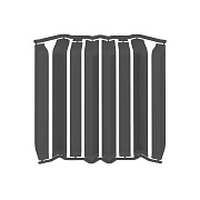 Накладка для прямоугольного плинтуса Дюра 80 мм графит (8 шт.)