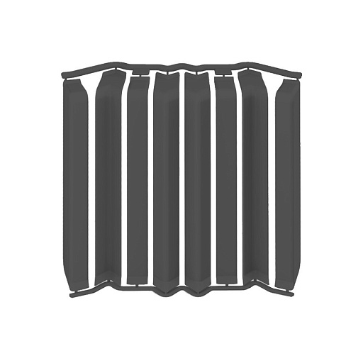 Накладка для прямоугольного плинтуса Дюра 80 мм графит (8 шт.)