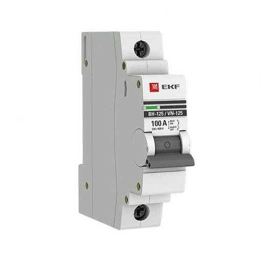 Выключатель нагрузки EKF PROxima ВН-125 1Р 100А 230 В на DIN-рейку (SL125-1-100-pro) Выключатель нагрузки EKF PROxima ВН-125 1Р 100А 230 В на DIN-рейку (SL125-1-100-pro)