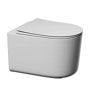 Унитаз подвесной Abber Ultra безободковый белый с сиденьем дюропласт микролифт (AC1302)