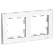 Рамка Systeme Electric AtlasDesign Art двухместная белая (ATN200102)