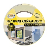 Лента малярная Aviora белая 25 мм 50 м (304-007) Лента малярная Aviora белая 25 мм 50 м (304-007)
