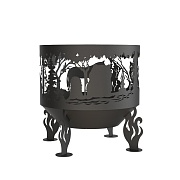 Чаша костровая Ежик в тумане 800 мм коническое дно 4 ножки Чаша костровая Ежик в тумане 800 мм коническое дно 4 ножки