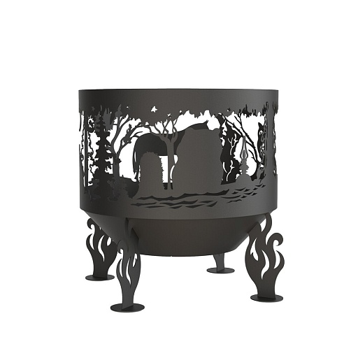 Чаша костровая Ежик в тумане 800 мм коническое дно 4 ножки Чаша костровая Ежик в тумане 800 мм коническое дно 4 ножки