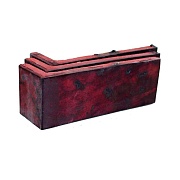 Клинкерная плитка для фасада угловая Terramatic Moon Original DK (8 шт.= 0,14 кв.м) красно-бурая 185х60х71х14 мм