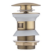 Донный клапан Swedbe клик-клак 1 1/4 с переливом золото (0005GO)