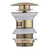 Донный клапан Swedbe клик-клак 1 1/4 с переливом золото (0005GO)