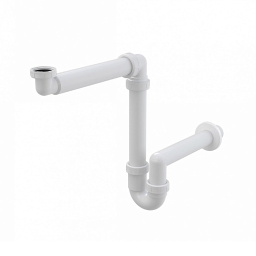 Сифон для раковины Alcadrain 1 1/4х40 мм со смещением без выпуска белый (A434/AG210521154)
