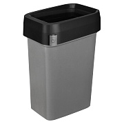 Контейнер для мусора Econova Smart Bin Pro с крышкой 50 л пластик черный