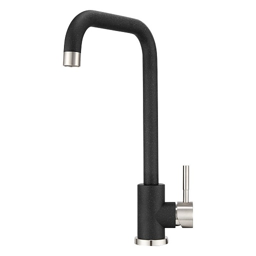 Смеситель для кухни Granula Standart черный с высоким изливом однорычажный (ST-4033, ЧЁРНЫЙ)