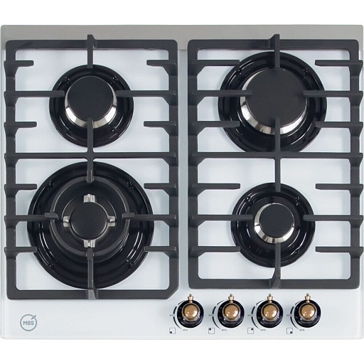 Варочная панель газовая MBS PG-615WH classic 4 конфорки белая Варочная панель газовая MBS PG-615WH classic 4 конфорки белая