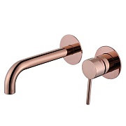 Смеситель для раковины встраиваемый Abber Wasser Kreis розовое золото однорычажный (AF8112RG)