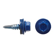 Саморезы кровельные с буром 19х5,5 мм металл-металл синие RAL 5005 Daxmer (250 шт.)