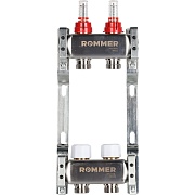 Коллекторная группа с расходомерами Rommer 1 ВР(г) х 2 выхода 3/4 НР(ш) ЕК х 1 ВР(г)