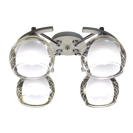 Люстра потолочная Schaffner Maillot E27 160 Вт 16 кв.м (4655-4 WH-CR)