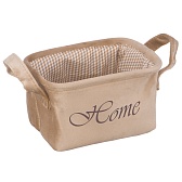 Корзина для хранения Велюр 210х160х120 мм бежевая