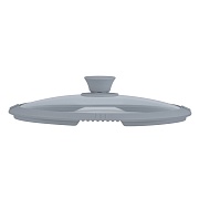 Крышка стеклянная Master House Белла с силиконовым ободом d26 см серая Крышка стеклянная Master House Белла с силиконовым ободом d26 см серая