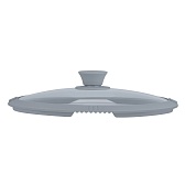 Крышка стеклянная Master House Белла с силиконовым ободом d26 см серая