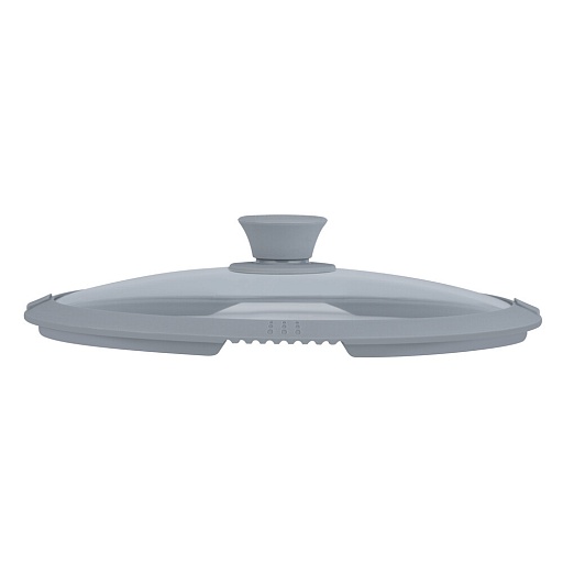 Крышка стеклянная Master House Белла с силиконовым ободом d26 см серая Крышка стеклянная Master House Белла с силиконовым ободом d26 см серая